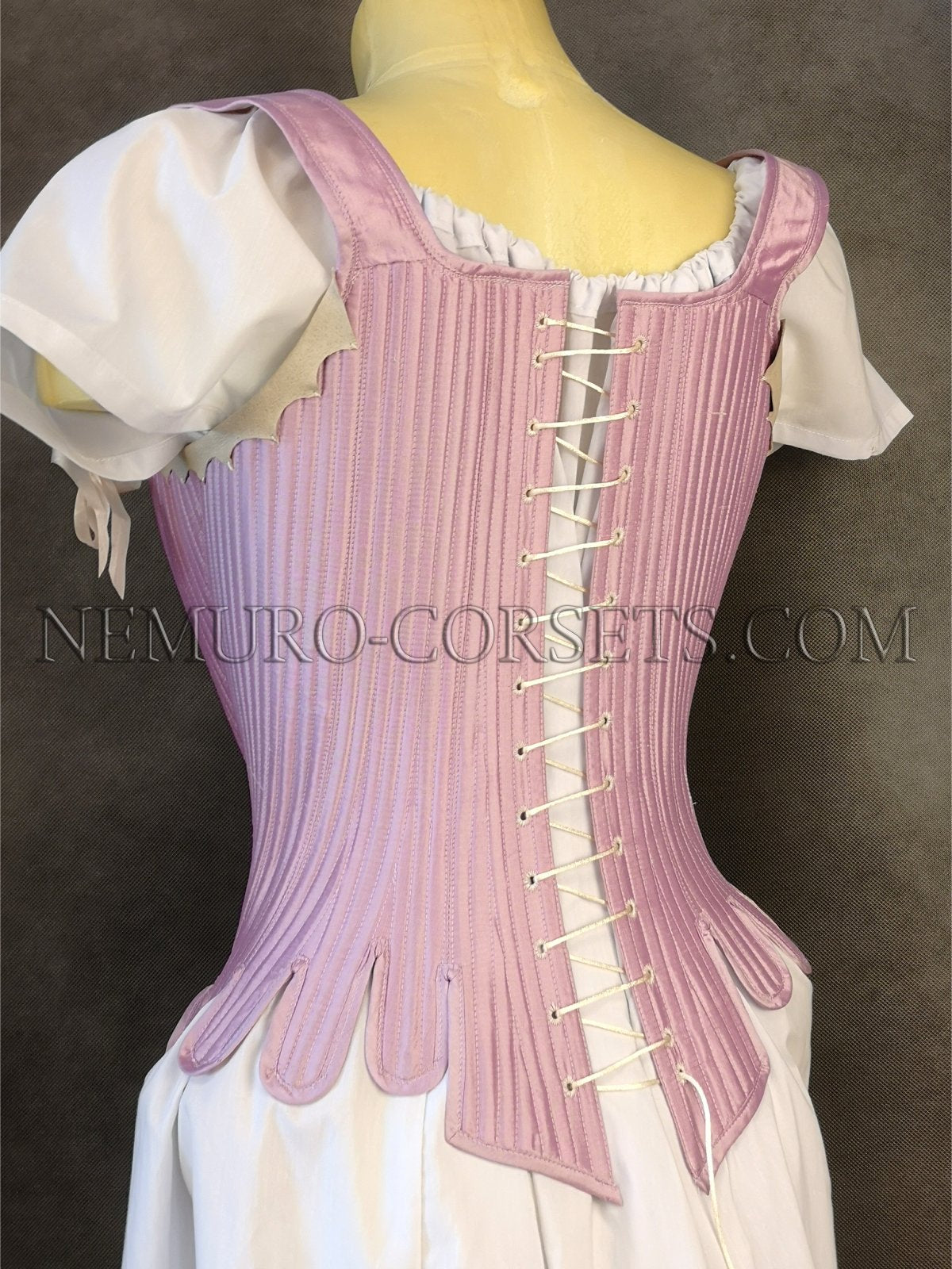 18th century half boned stays corset - Custom at Nemuro-Corsets