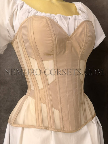 Artemis Grey cotton underbust corset Size XL