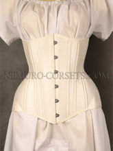 Load image into Gallery viewer, Diane Ivory silk underbust corset Size 3XL

