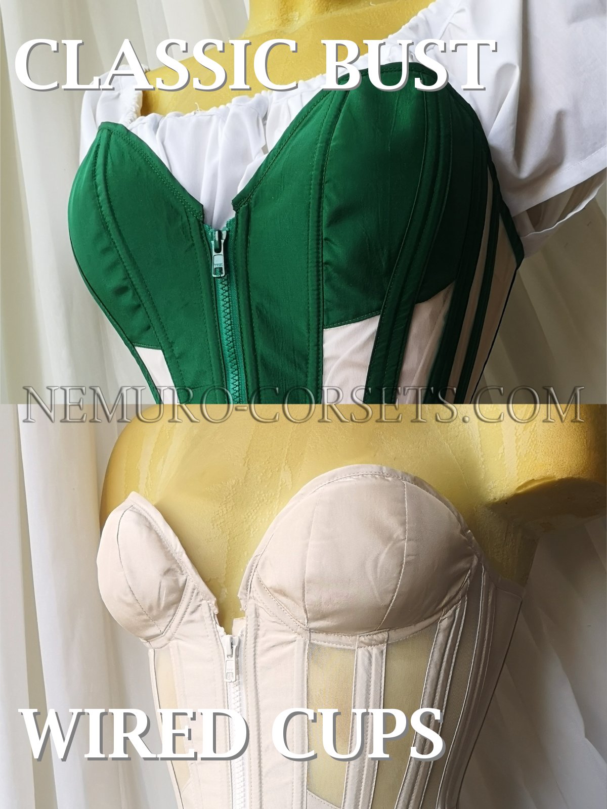 Classic overbust Mesh corset - Custom order  – Nemuro  Corsets
