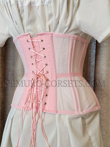 Artemis Pink mesh underbust corset Size XS