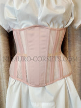 Load image into Gallery viewer, Artemis Dust rose mesh underbust corset Size S, M
