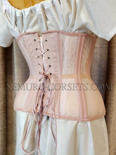 Load image into Gallery viewer, Artemis Dust rose mesh underbust corset Size S, M
