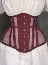 Load image into Gallery viewer, Mesh Underbust corset with busk or zipper
