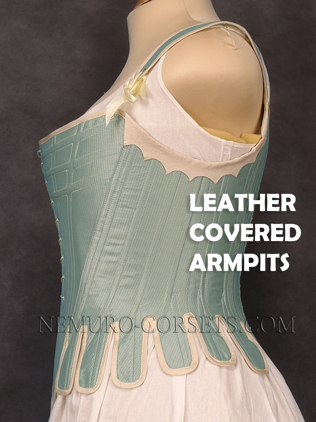 18th century fully boned stays corset - Custom at  –  Nemuro Corsets